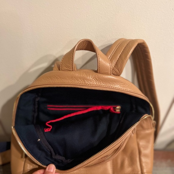 Tommy Hilfiger Pauletta Backpack Purse.  Camel pebble leather. main image 15